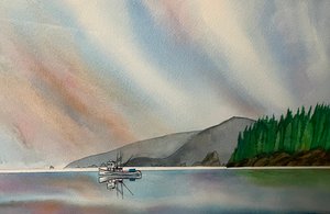 Lone Fisherman  by Margery Mayer