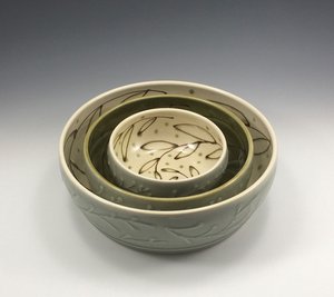 Nesting Flat Bottom Bowls by Lana Heckendorn