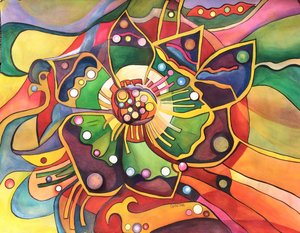 Pin wheel flower  by carla toth (2017)