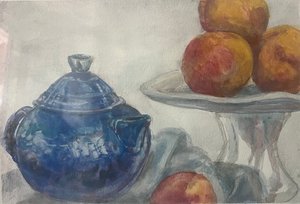 Peaches and Tea -  M Nosco by Michelle Nosco