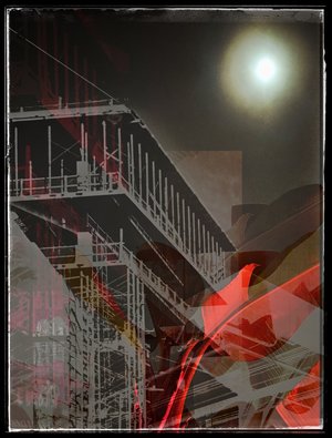 Red Among the Ruins #5 by karen numme