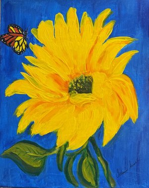 Sunflower Visitor by Catherine Kolecki (2025)