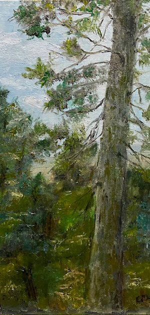 Lava Butte Bend OR 6x16 panel by Catherine Kolecki