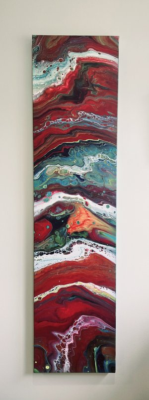 DYNAMITE DAYDREAM 12X48 - Won 1st prize BEST ABSTRACT at The Guild by Bonnie Ambrosia (2024)