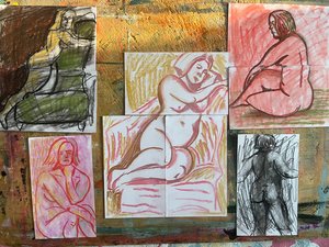 Figure works on paper framed by Ashley Menth (2026)