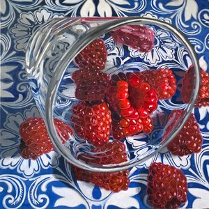 Tumbler and Raspberries 24x24 by JACQUES SOULAS (2026)