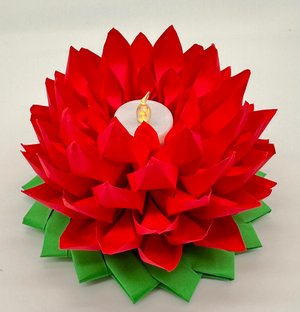 Lotus flower with tea light by Amanda Church