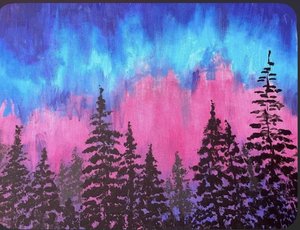 Pines and Sky  by janet lapelusa (2023)