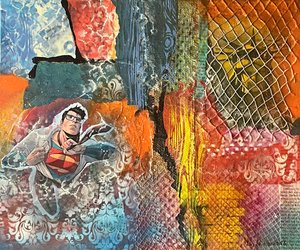 Superman and Miss Liberty by Les Phillips