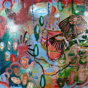Alien Landscape; 12inx12in by Caroline Zakaria Marcos (Summer 2024)