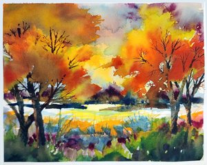 Fall Song.14.5X11.5 by Chuck Crotser