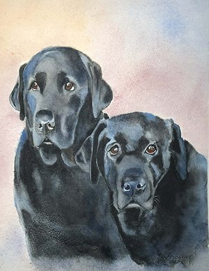 Portrait of Tansy and Kara by Linda Greiner (2025)