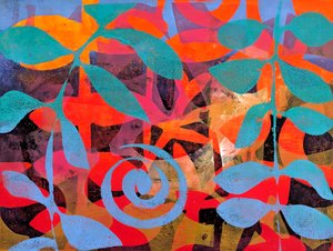 Wieczkowski Matt Verdant Echoes Monoprint 26Wx20H $475 by Matt Wieczkowski (2026)