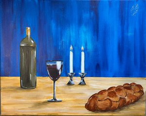 Goldberg ShabbatShalom acrylic 575 16x20 by Tara Goldberg (2026)