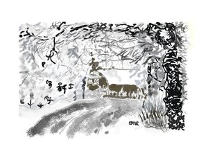 Old Barn in Winter by Christine Long (2026)