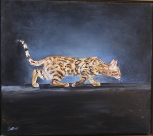 cat stalking by Victoria Jeffers (2022)