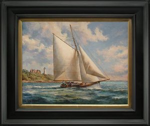 Tacking off Nobska Light by David Monteiro (2025)