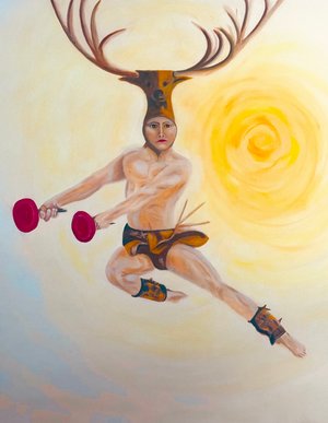 ortizLa Danza del venado. The Dear Dance oil390048x48.jpg by LEO Ortriz (2026)
