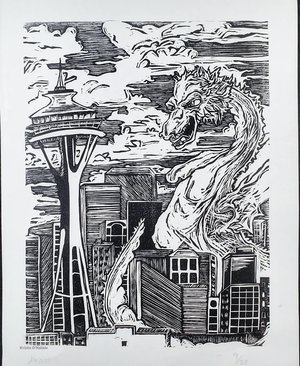 Dragon in Seattle by KRISTA O'HALPIN