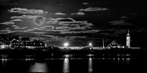 The Super Moon Over Cedar Point, Scituate by Bart Blumberg