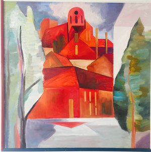 A Courtyard in Red Moscow by Olga Sheyn (1992)