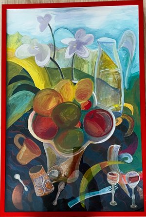 Fruits and orchids still life by Olga Sheyn (2025)