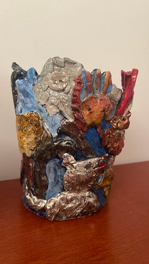 The Brothers Grimm ceramic pot by Olga Sheyn