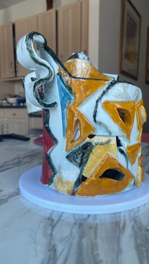 Pot for kitchen utensils side view  by Olga Sheyn (2025)