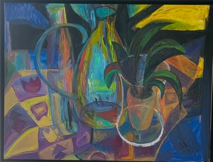 Sunrise with bottles by Olga Sheyn (2024)
