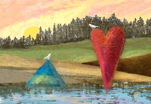 Suspended heart w:The birds*  by Cecilia Soprano