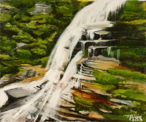 Resting at Lucifer Falls by Meghan Raboin (2023)