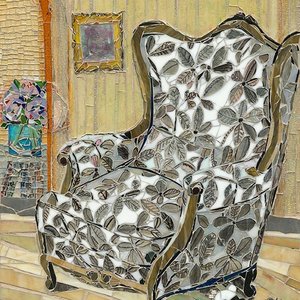 4genMomaChair 3DModernMosaic 24x30 by Jackie C Mitterer (2025)