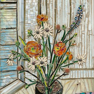 GoodMorningY'all 3DModernMosaic 21x27in by Jackie C Mitterer (2024)