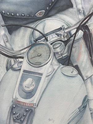 Leather and Chrome, Poised 2 by AMIN Shabazz (2024)