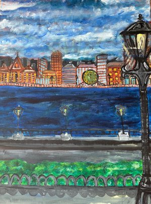 Esplanade at Dusk  by Anastasia Natrella (2025)