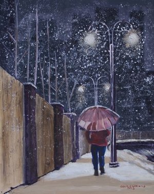 Winter Night walk by Cecil Williams