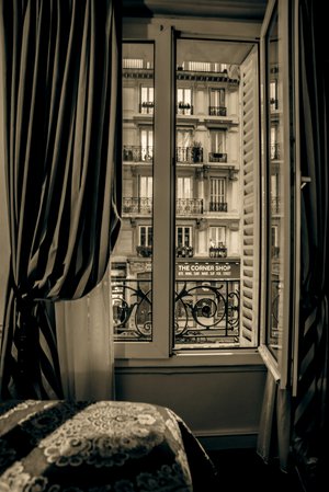 Paris Between Curtains  by Melissa Knapp