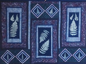 Ferns and More Ferns Throw Quilt by Diane Sidener