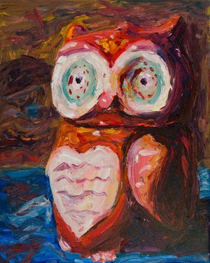 Red Sweet Owl by Morgan Pietrorazio