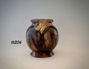 Wood and Epoxy Resin Vase by Robert Silverman