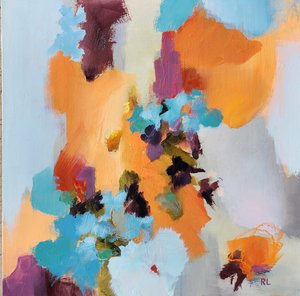 Mardi Gras Oil 24x24 by Ruth Lundring (2026)