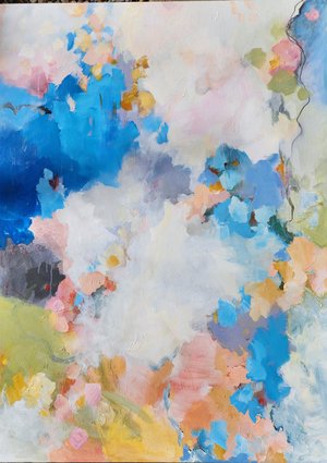 Good news Acrylic 48x36 by Ruth Lundring