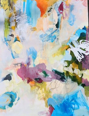 No measure of time  Acrylic 48x36 by Ruth Lundring (2025)