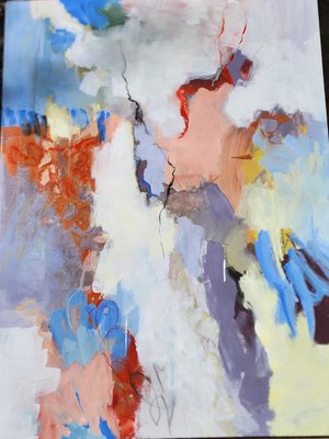 Thick and thin Acrylic 48x36 by Ruth Lundring (2025)