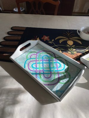 Wooden Tray with Fabric Insert by Merry May (2024)