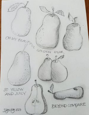 B&W Pear Study by Donna Wood (2023)