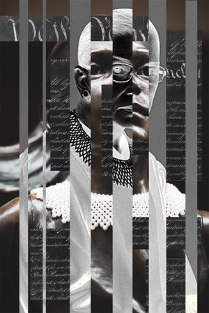 Portrait_of_Ruth_Bader_Ginsburg_as_Fearless_Girl_Intensity_of_Legacy by Gerald Janssen (2020)
