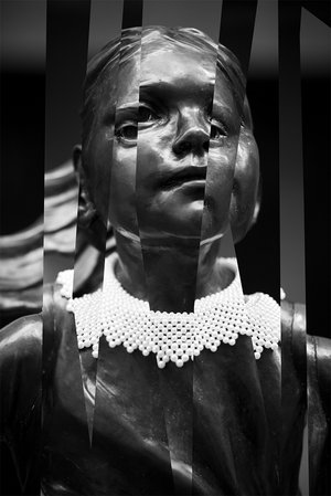 Portrait_of_Ruth_Bader_Ginsburg_as_Fearless_Girl_The_Pressure_Of_The_Court by Gerald Janssen (2020)