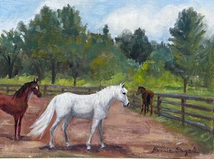 White Horse at Red Rose Farm by Bonnie Siegel (2026)