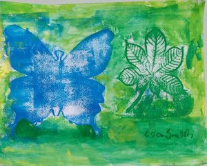 FB_IMG_1773840081238~2 Mono Print of Butterfly and Flower by Lisa M Smith (2026)